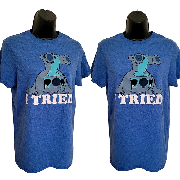 Disney Other - ❤️Disney Lilo & Stitch Mens' I Tried Short Sleeve Graphic T-Shirt💎